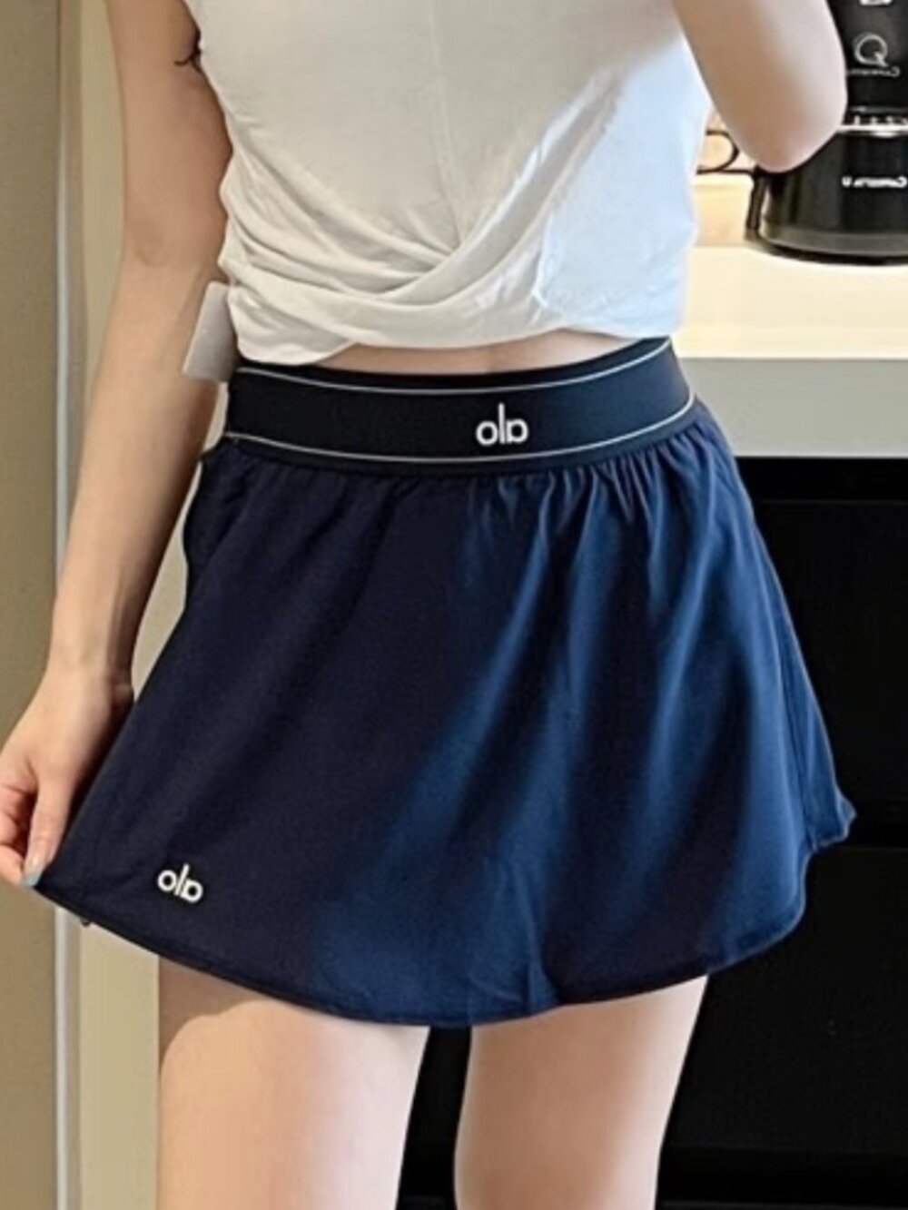 Alo Yoga Tennis Skirt Navy Blue Chic Summer Essential💙🎾 - Picture 9 of 10